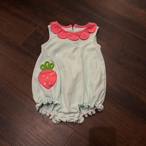 Zuccini Kid’s Strawberry Striped Romper Size 18 Months